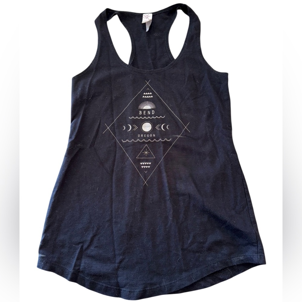 Bend Oregon Black Racerback Tank Top S
